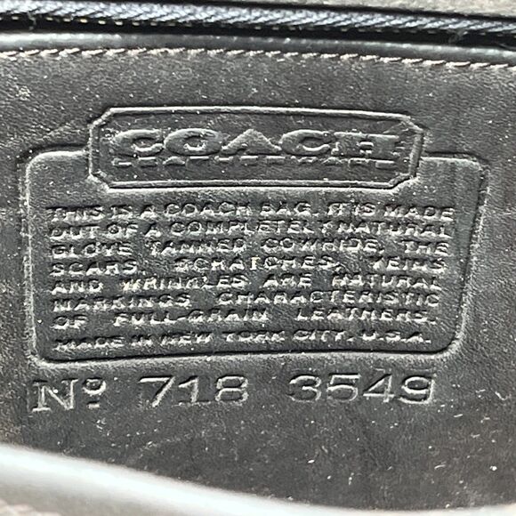 Vtg Coach Patricia Legacy purse Saddle Bag leather Brown matching wallet set - Picture 10 of 16